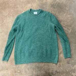 Green 4X Textured Roll Neck Sweater Long Sleeve Knit Oversized Comfy Cozy OBO
